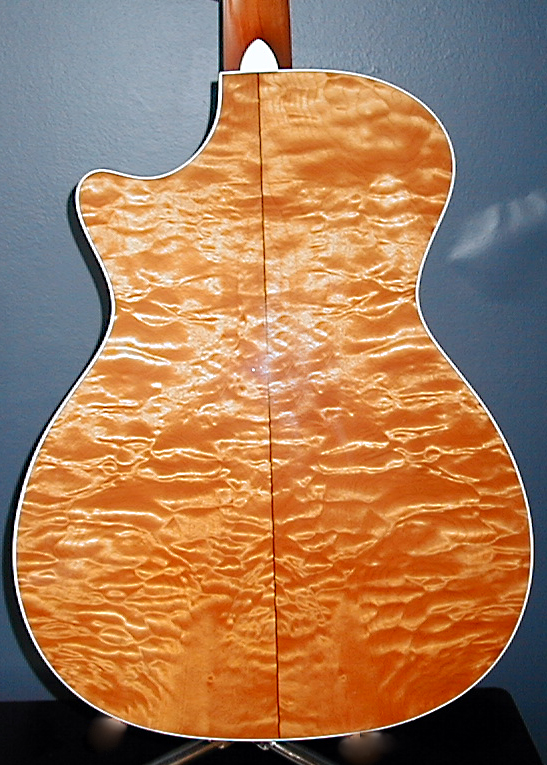 Taylor 612c guitar. Quilted maple back