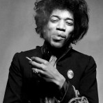 Jimi Hendrix: Photo B/W Smoking