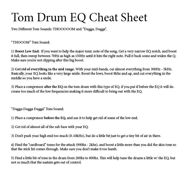 how to eq a tom drum