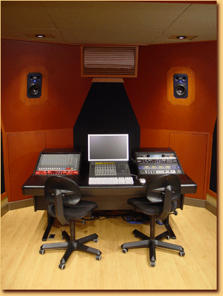 Simple, clean recording studio set up idea