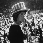 Mick Jagger on Stage. Young with Crowd