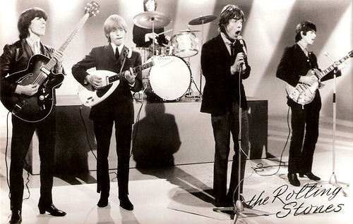 Early Rolling Stones Photo. Clean cut, performing in TV