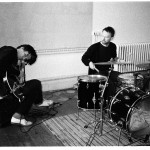 Radiohead Thom Yorke, Jonny Greewood photo black and white