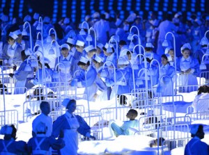 Celebrating the NHS at the Olympics. Stick it to American politicians.