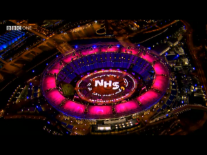 Olympic opening ceremony. NHS. National Pride.