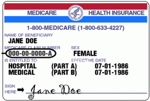 Medicare coverage card. Privatization of medicare