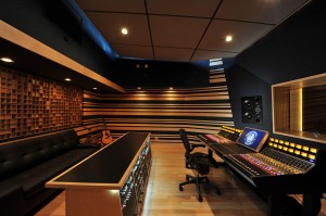 Recording Studio Control Room, side, professional