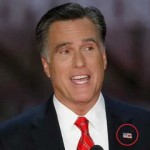 Romney flag pin at RNC with star