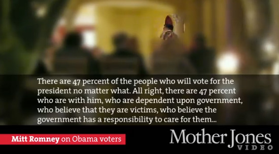 Mitt Romney Hidden Video: 47 Percent Dependent on Government. The Obama Voter.