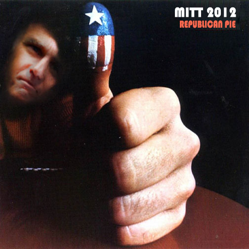 Mitt Romney American Pie Record Cover Republican Party