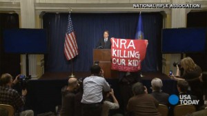 NRA CEO press conference. More guns & blame everyone else.