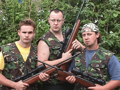 Proud men and their guns, camo