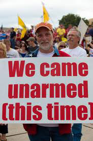 tea party protester, armed, no compromise