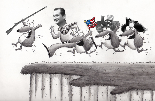 Tea Party Ted Off The Cliff: Shutdown Showdown Hoedown.