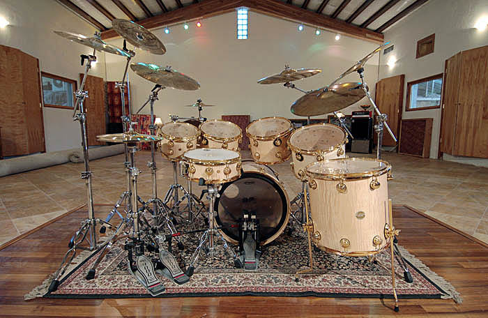 Drums in large studio