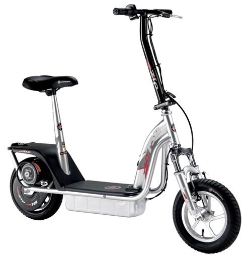 e-zip electric scooter, silver