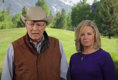 Dick Cheney video with daughter, cowboy hat, outside