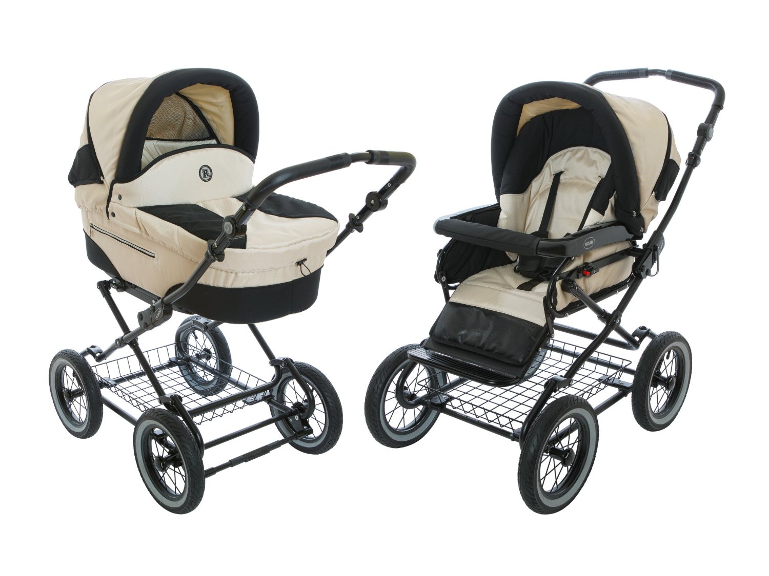 Pram stroller with bassinet