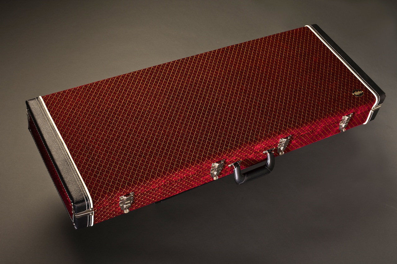 Custom electric guitar case, red