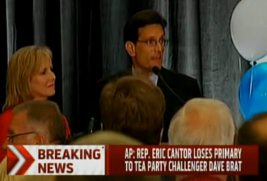 Eric Cantor Loses Primary Election. Concession Speech
