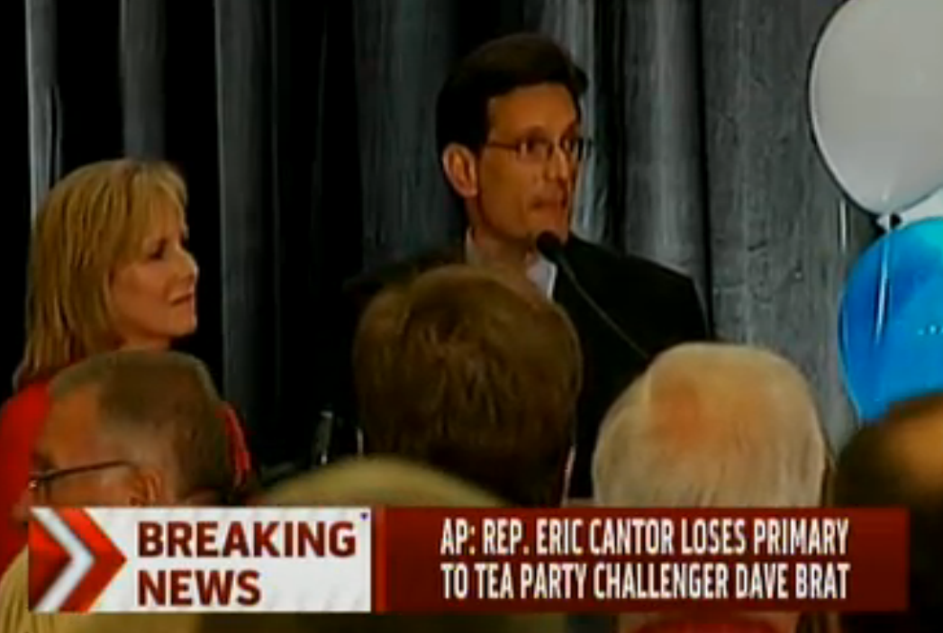 Eric Cantor Loses Primary Election: Cantor Got Tea Partied