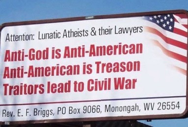 Anti- God Makes You Anti-American, biullboard