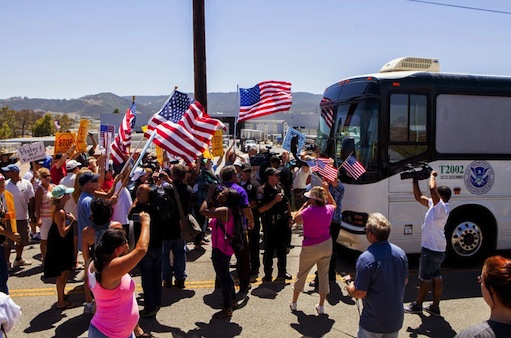 immigration protest in Murrieta, CA