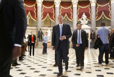 Boehner can't pass a bill again, walking, congress
