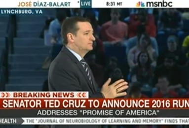 Ted Cruz, running for president, liberty university