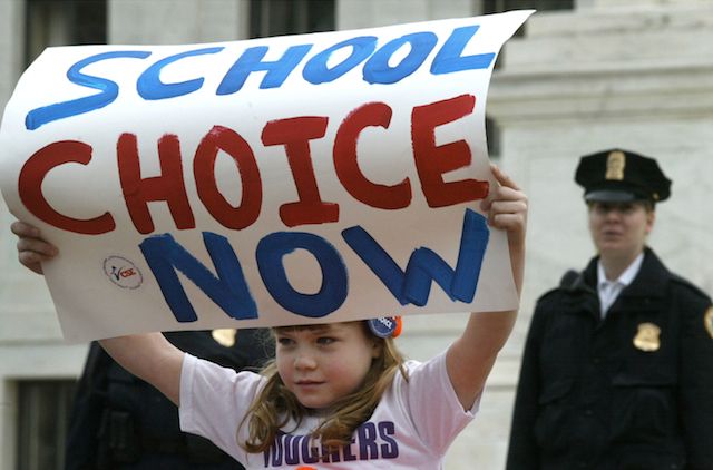 School choice, vouchers support protest