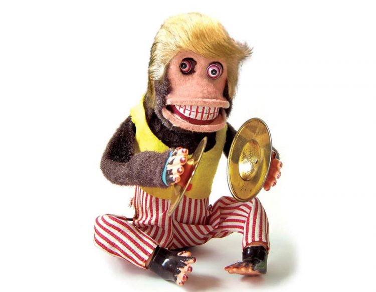 Donald Trump, monkey, cymbals