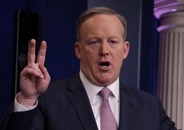 Sean Spicer, White House Briefing Room