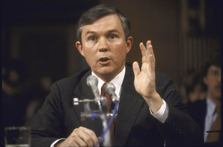 Young Jeff Sessions, testifying